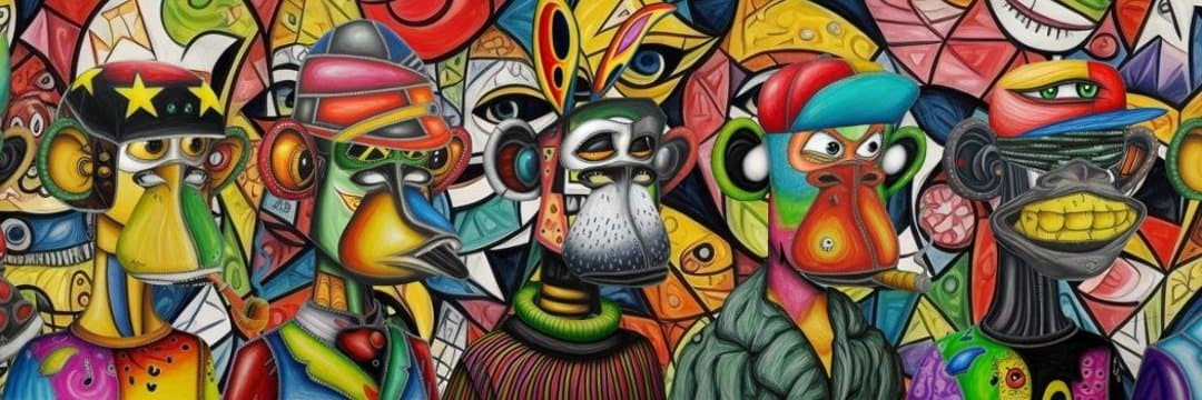 Abstract Bored Ape Art banner