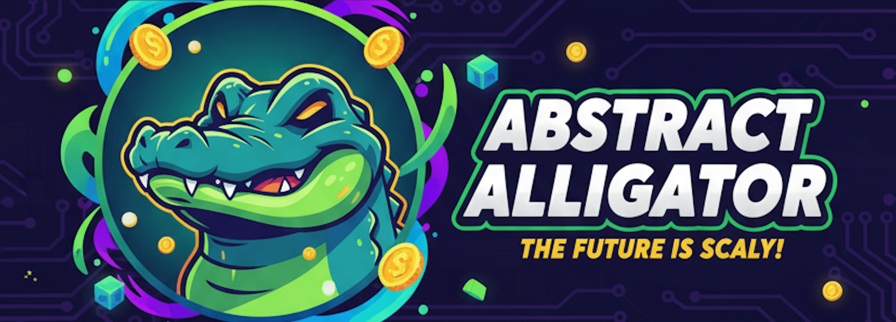 ABSTRACT ALLIGATORS banner