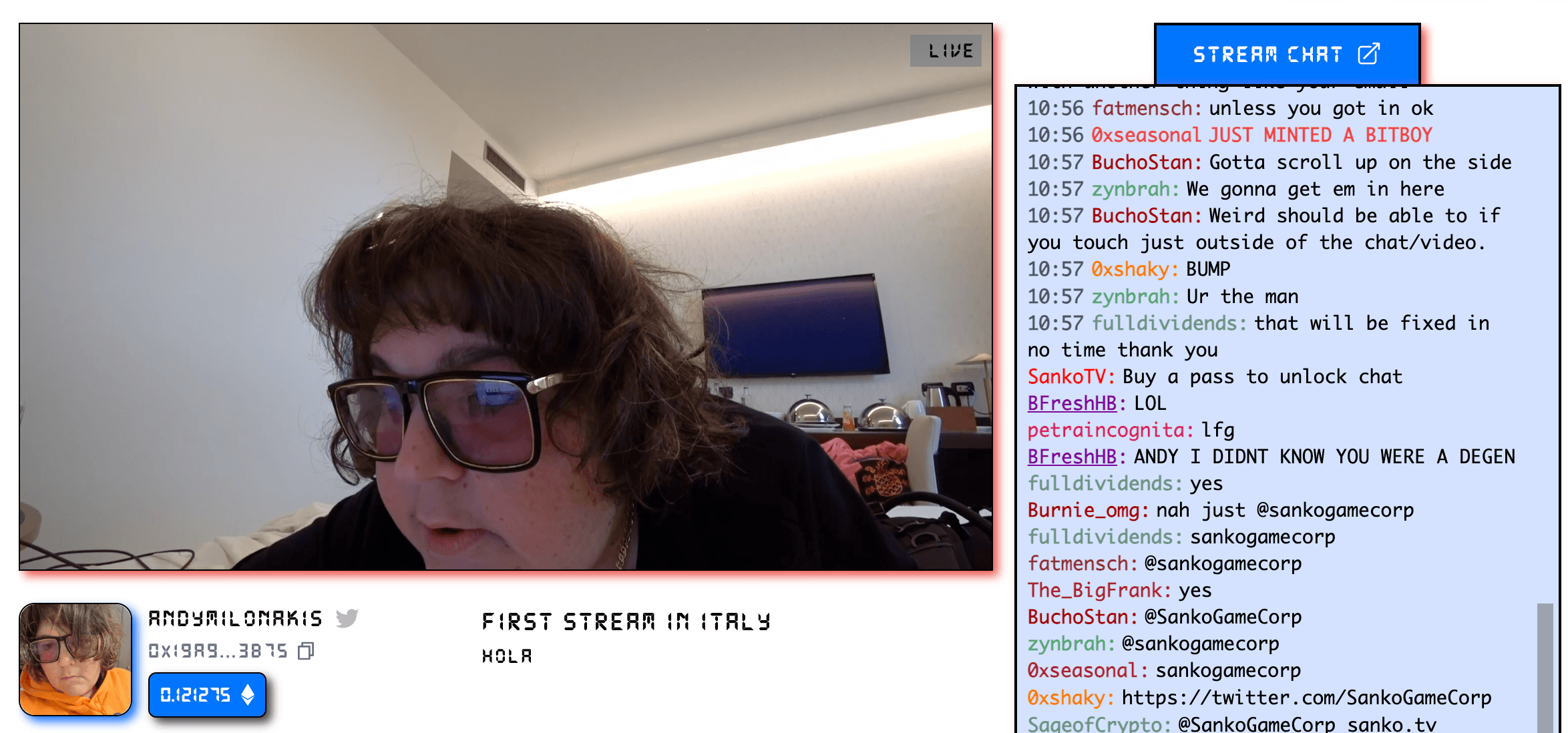 ANDY ON SANKO banner