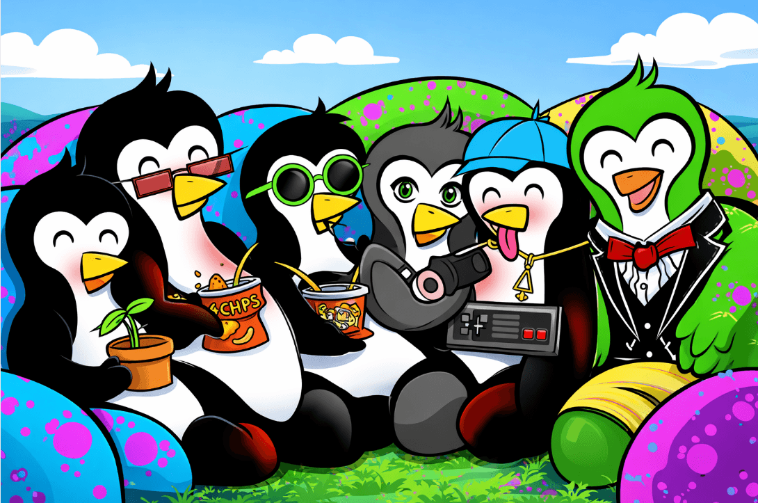 Relaxing Penguins banner