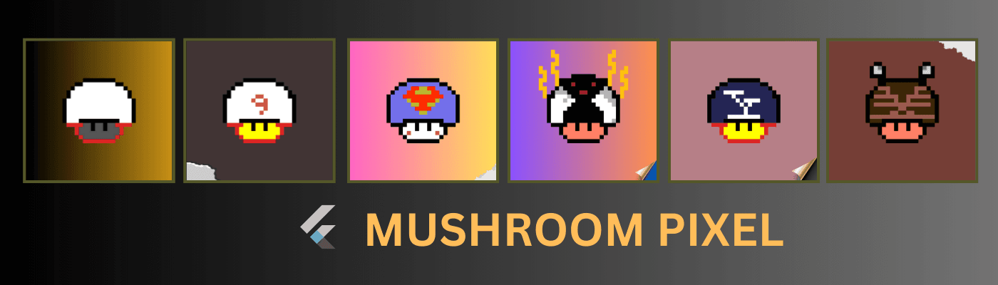 Mushroom Pixel banner