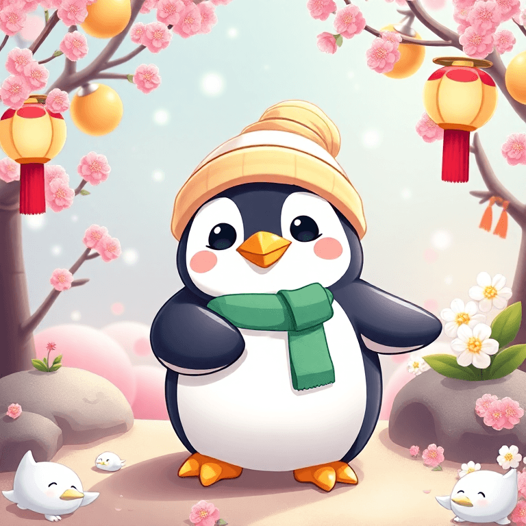 penguin cute banner